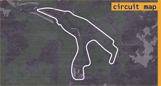 Map of Spa-Francorchamps circuit.